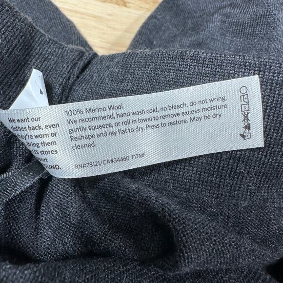 Eileen Fisher WOOL Charcoal Cropped Pants - Picture 8 of 11